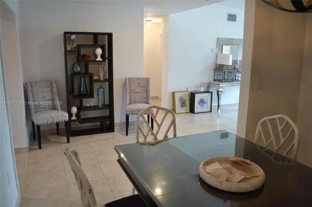 a close view of dining table