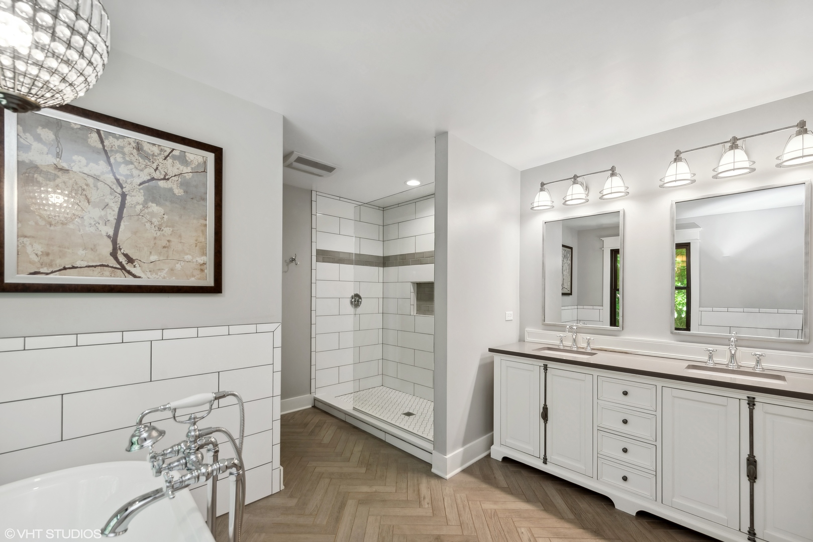 268 Stonegate Road Cary, IL 60013 - Photo 9 of 35 a spacious bathroom with a granite countertop sink mirror and bathtub