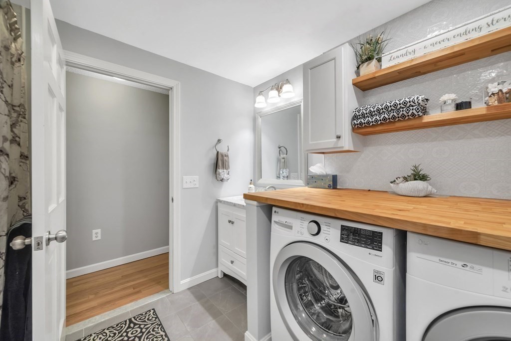 4 Stony Hill Road Hampden, MA 01036 - Photo 12 of 40 a view of a storage & utility room with washer and dryer