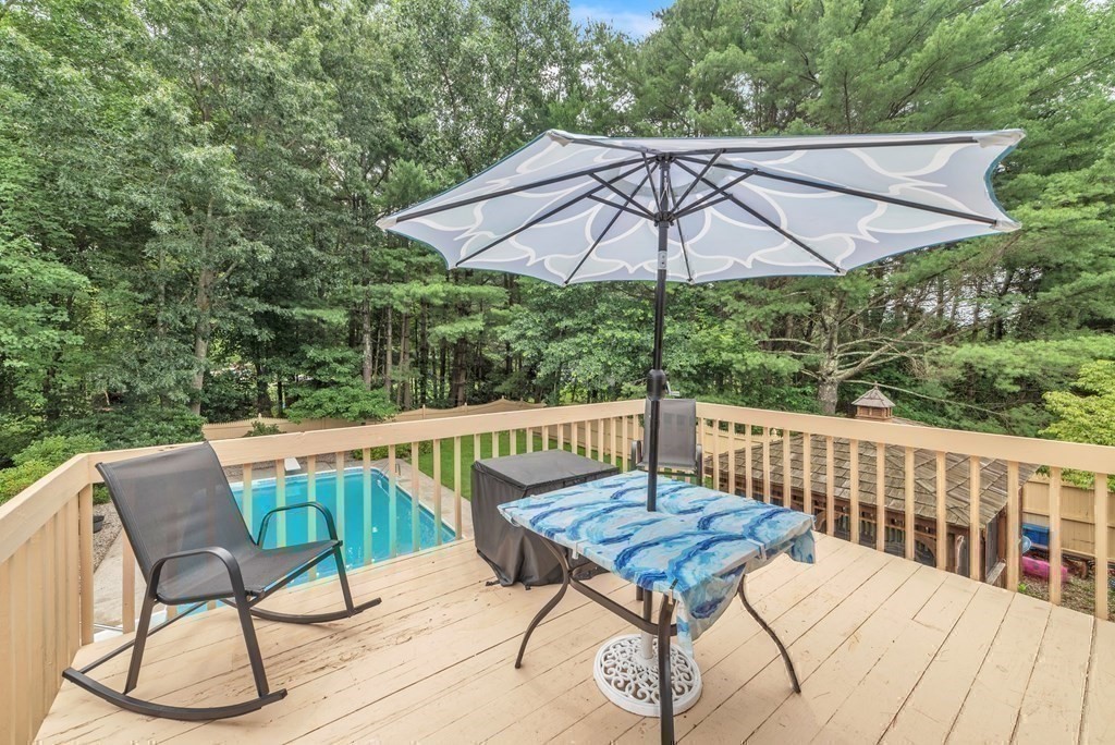 4 Stony Hill Road Hampden, MA 01036 - Photo 34 of 40 a view of sitting area with furniture and umbrella
