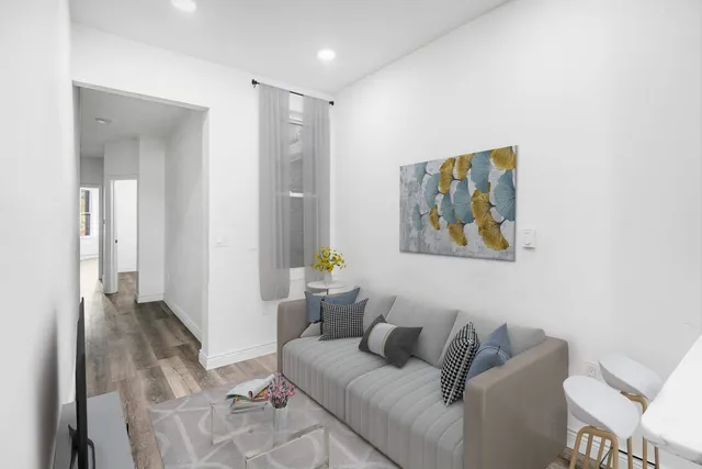 a car parked in front of a building