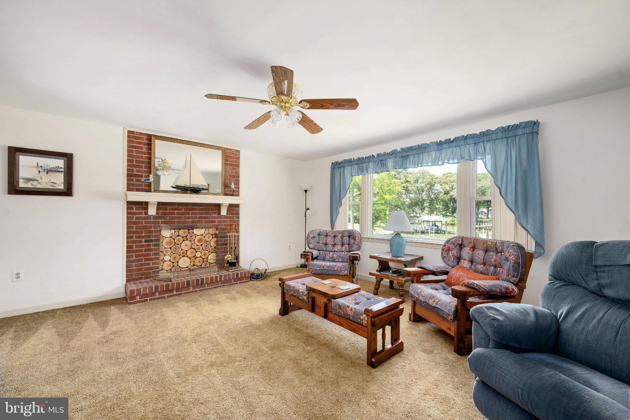 279 Harbor Drive Reedville, VA 22539 - Photo 26 of 97 Brick wood burning fireplace