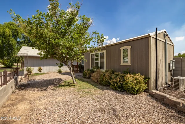 a backyard of a house