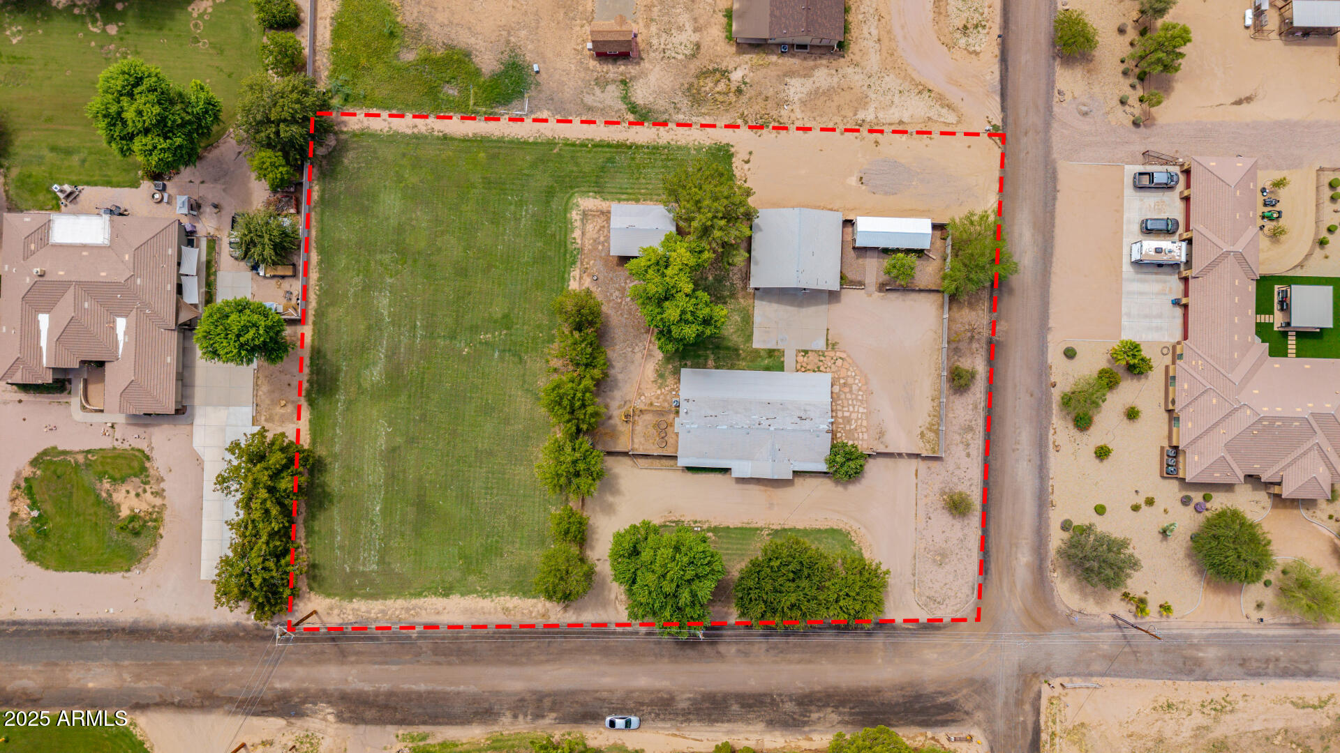 12417 East Cloud Road Chandler, AZ 85249 - Photo 33 of 40 an aerial view of a house with a garden and yard