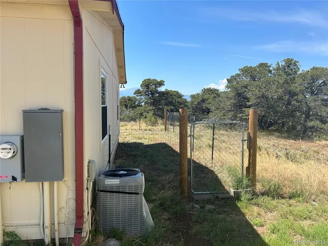 a view of a balcony with an outdoor space