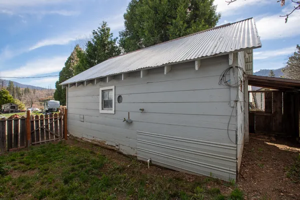 a backyard of a house