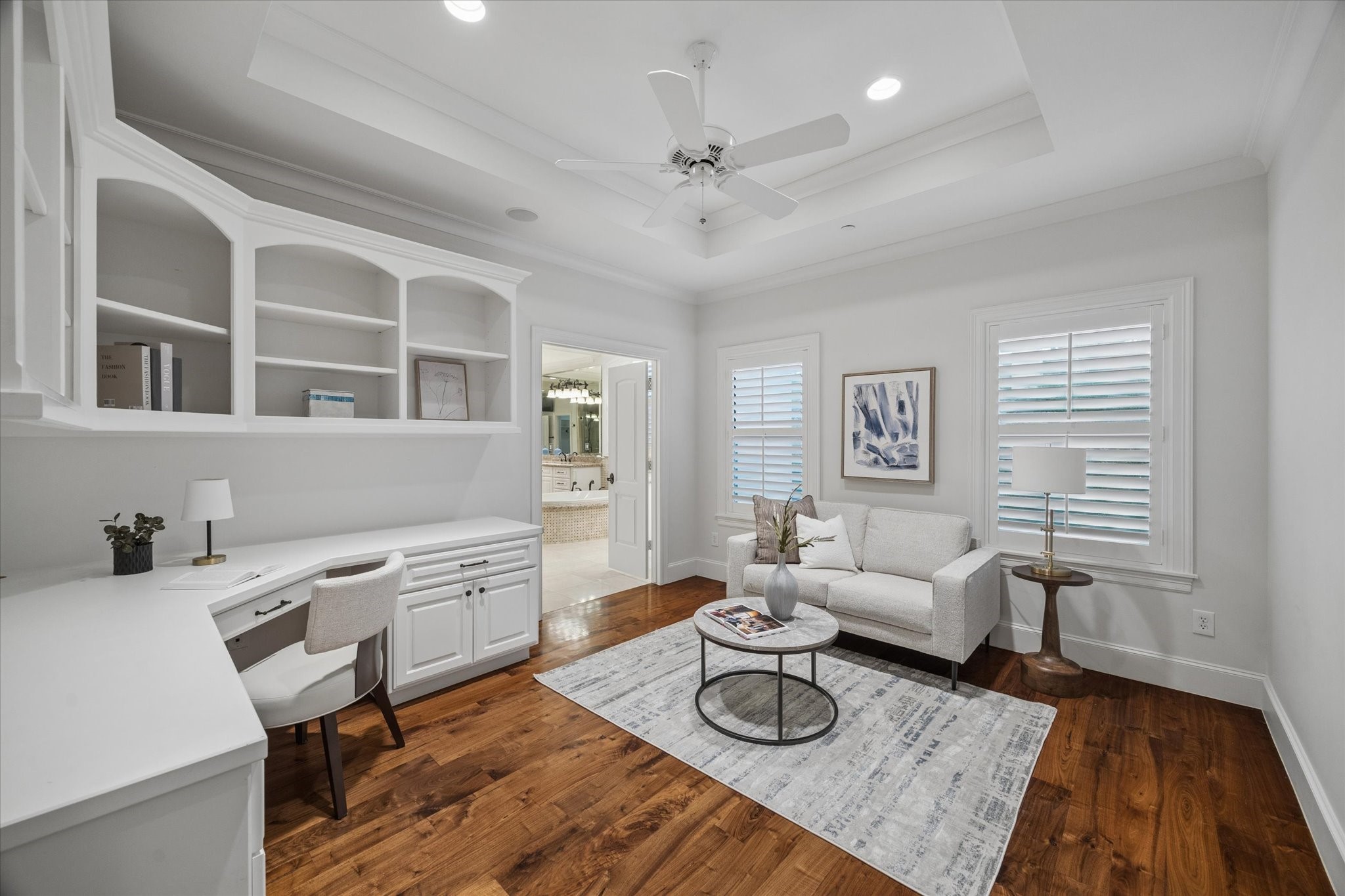 4511 Merrie Lane Bellaire, TX 77401 - Photo 22 of 46 a living room with furniture and wooden floor
