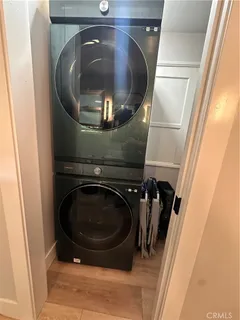 a utility room with a washer and dryer