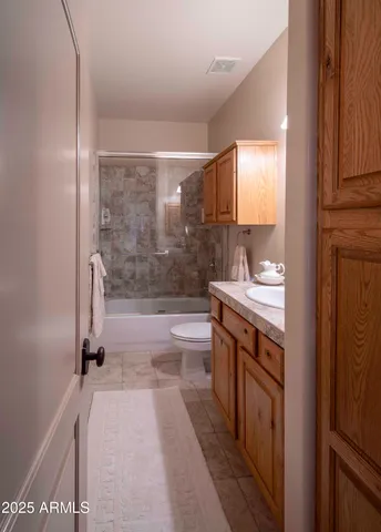 a view of an ocean in the distance