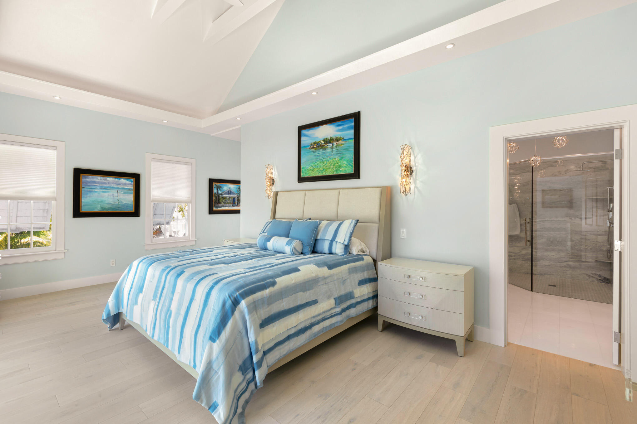 626 William Street Key West, FL 33040 - Photo 12 of 68 a bedroom with a bed and a night stand