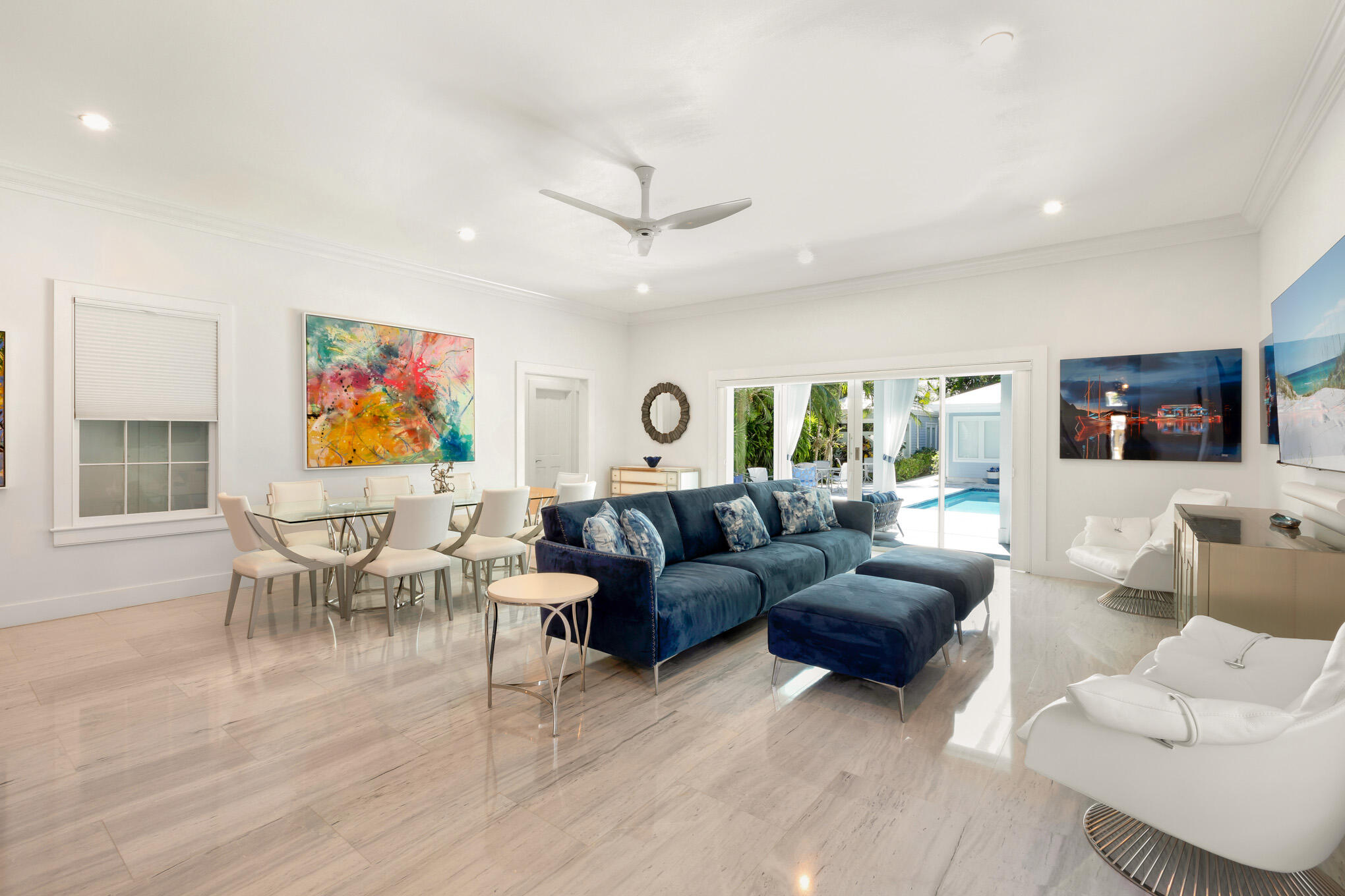 626 William Street Key West, FL 33040 - Photo 32 of 68 a living room with furniture kitchen view and a wooden floor