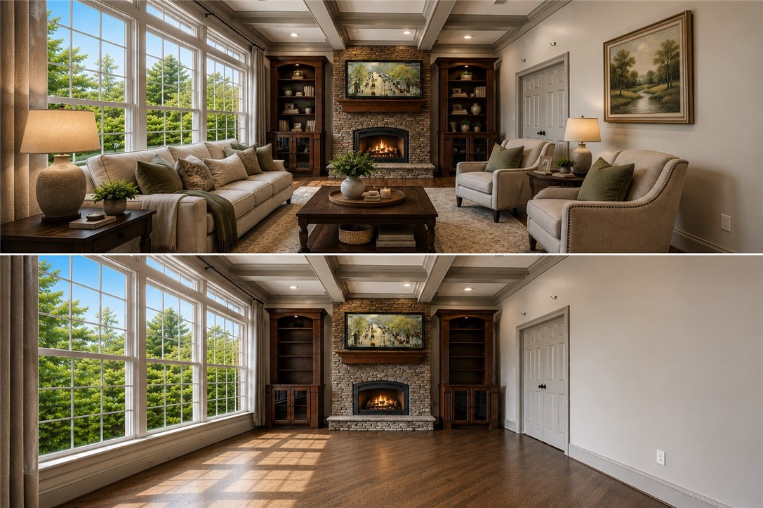 114 Willowbend Drive Anderson, SC 29621 - Photo 16 of 50 This inviting living room features a captivating fireplace and ample natural light, perfect for everyday living.