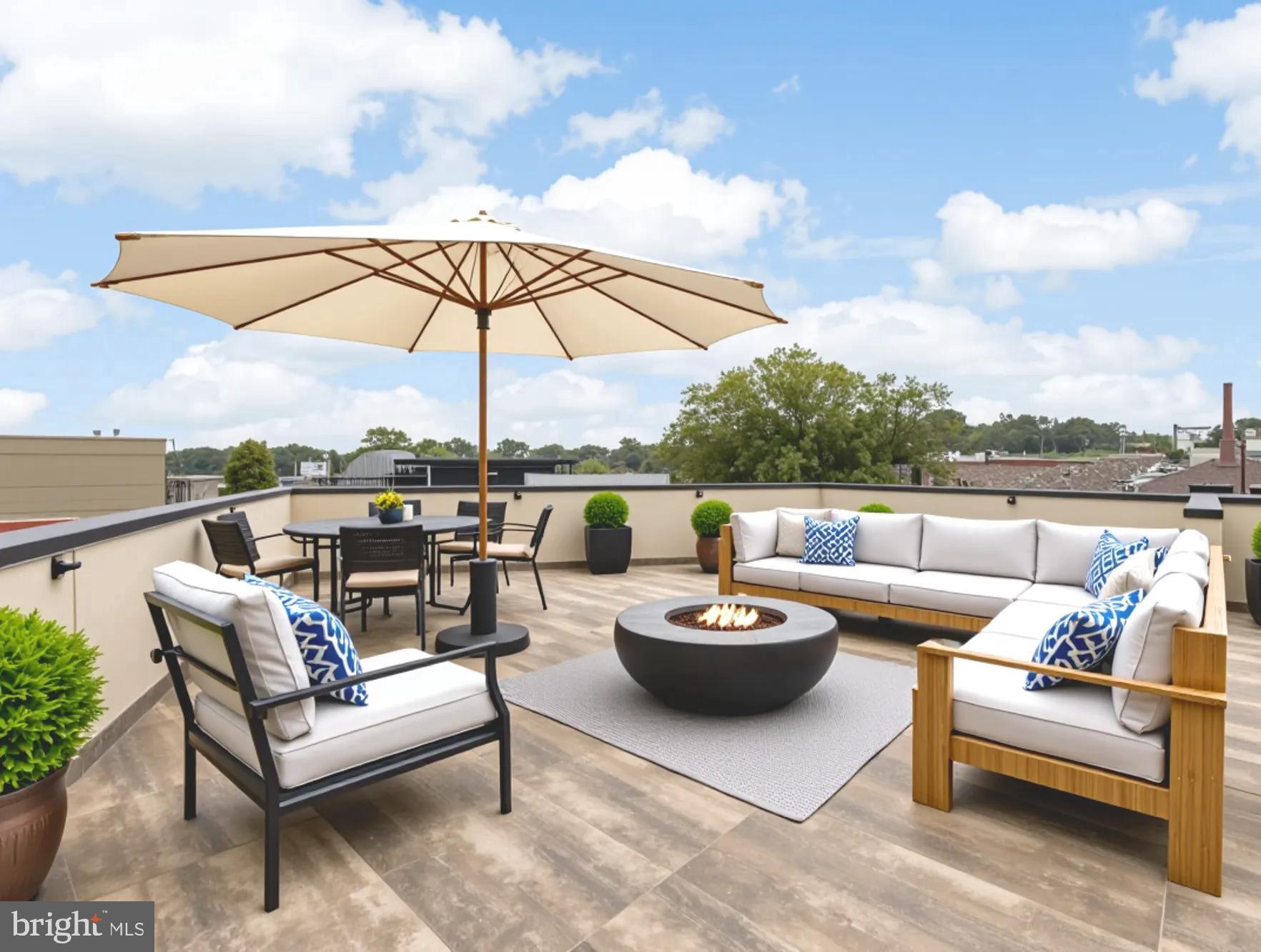 1850 Capitol Avenue Northeast, Unit 2 Washington, DC 20002 - Photo 35 of 41 Roof deck is virtually staged