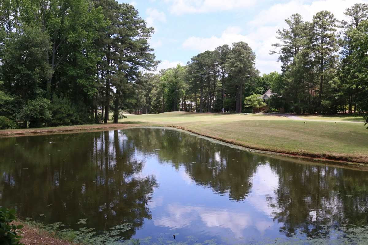 2908 Ballybunion Way Raleigh, NC 27613 - Photo 23 of 25 The pond on the golf course is part of the fabulous views from this home Pond View