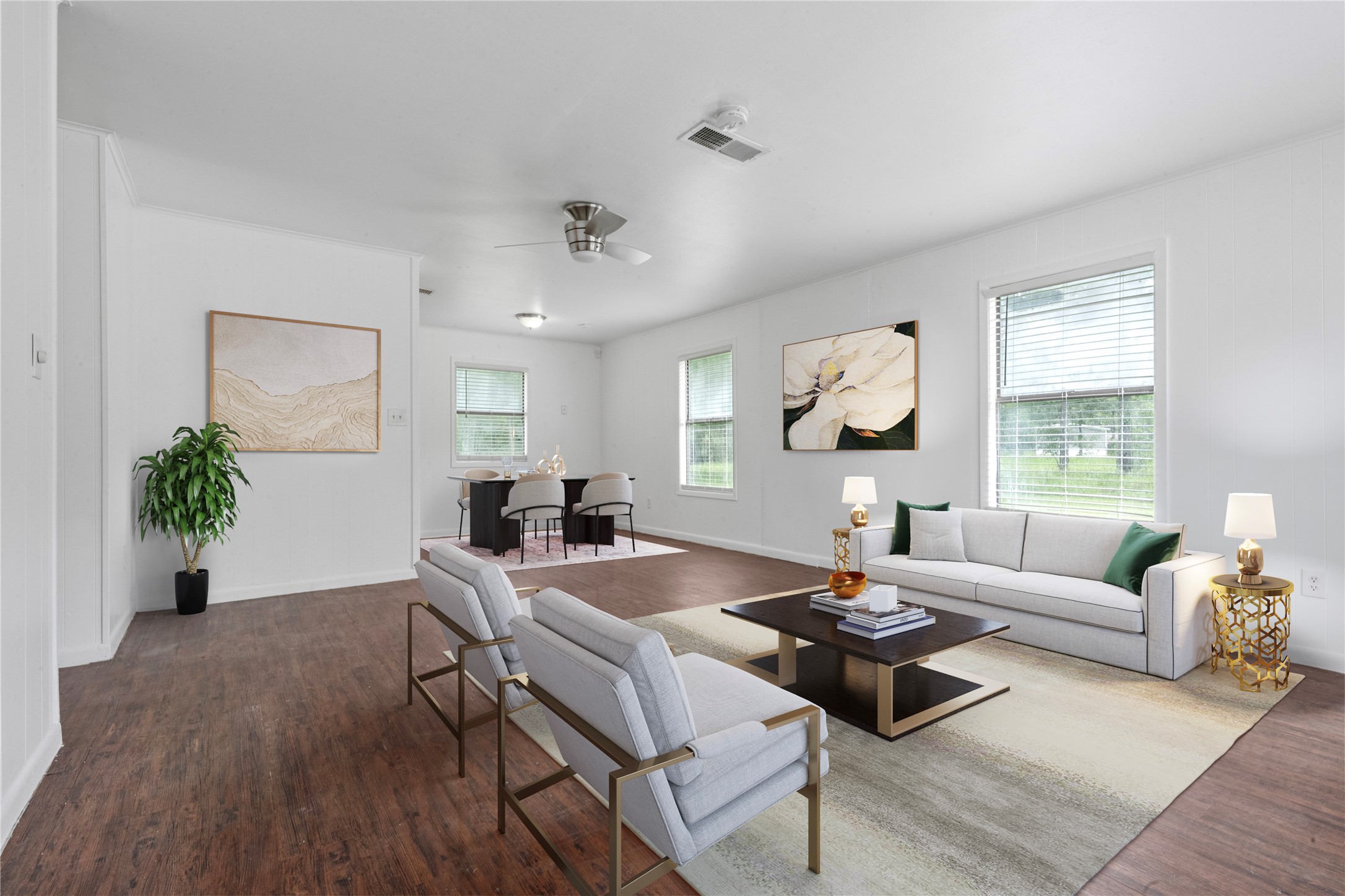 139 Holly Ridge Onalaska, TX 77360 - Photo 21 of 23 a living room with fireplace furniture and a potted plant