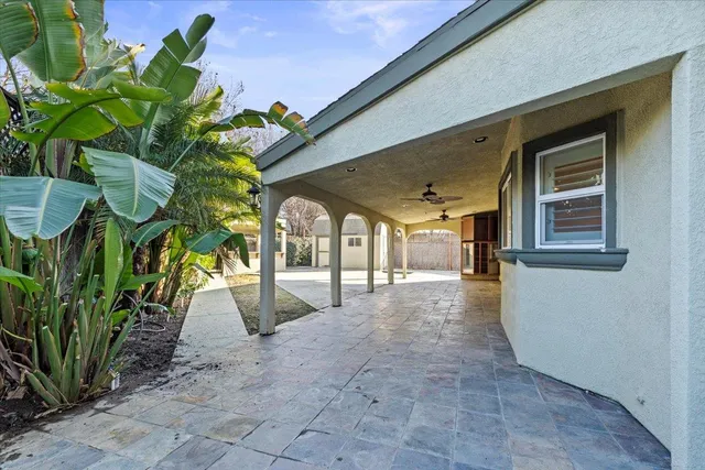 a view of a house with a outdoor space