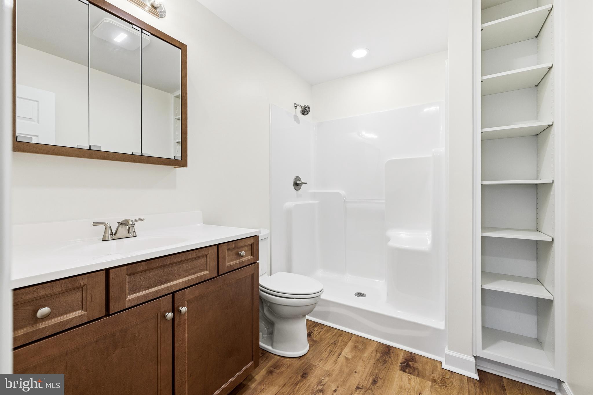 103 6th Avenue Luray, VA 22835 - Photo 22 of 58 a bathroom with a sink a toilet and a mirror