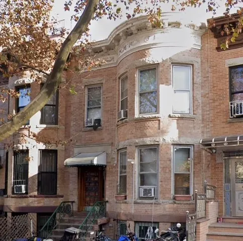 a front view of a building