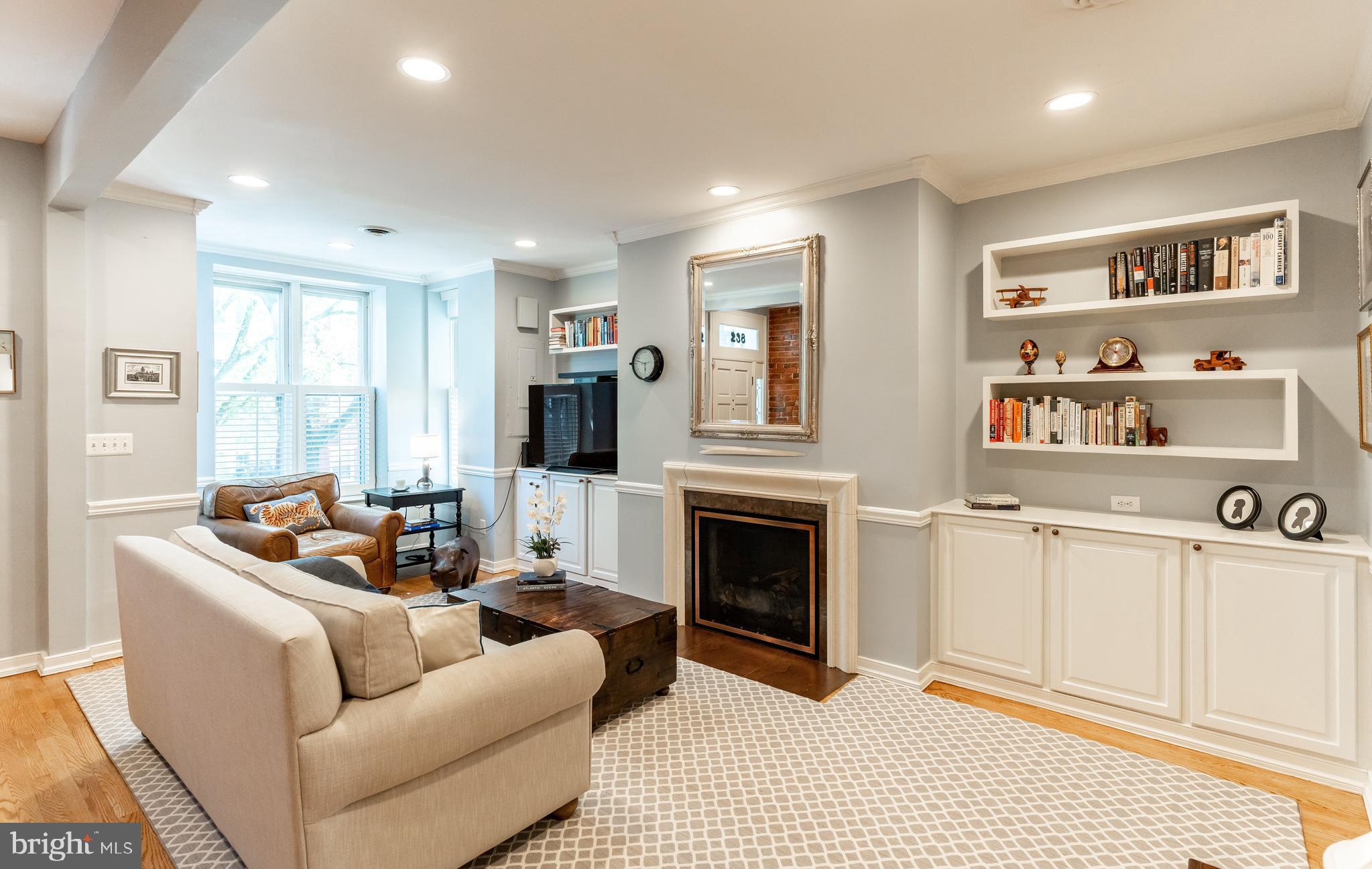 238 10th Street Northeast Washington, DC 20002 - Photo 3 of 29 Spacious Living Room with Fireplace