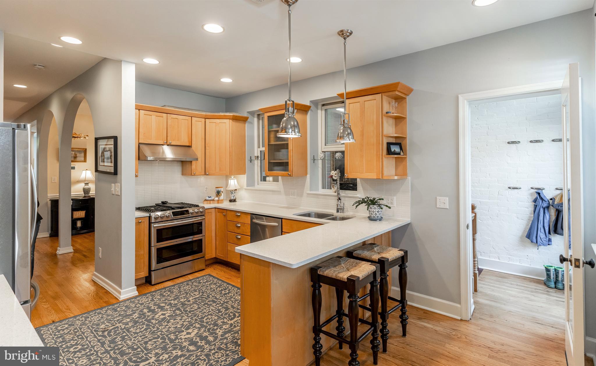 238 10th Street Northeast Washington, DC 20002 - Photo 6 of 29 Updated Kitchen with Breakfast Bar
