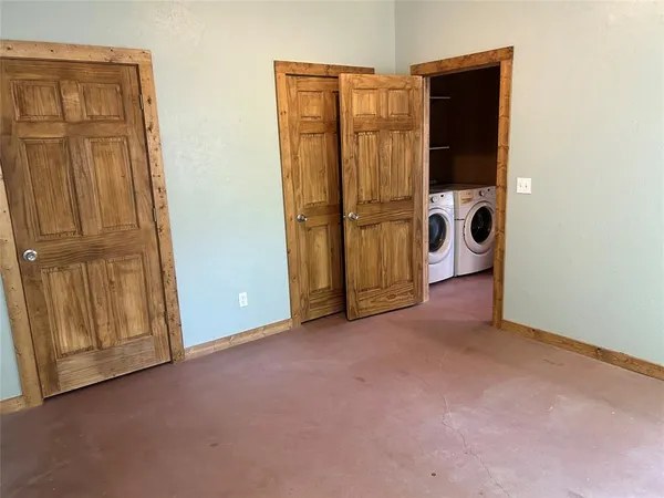 an empty room with a window