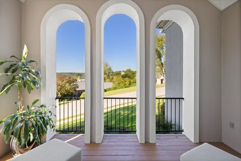 a view of front door with small garden