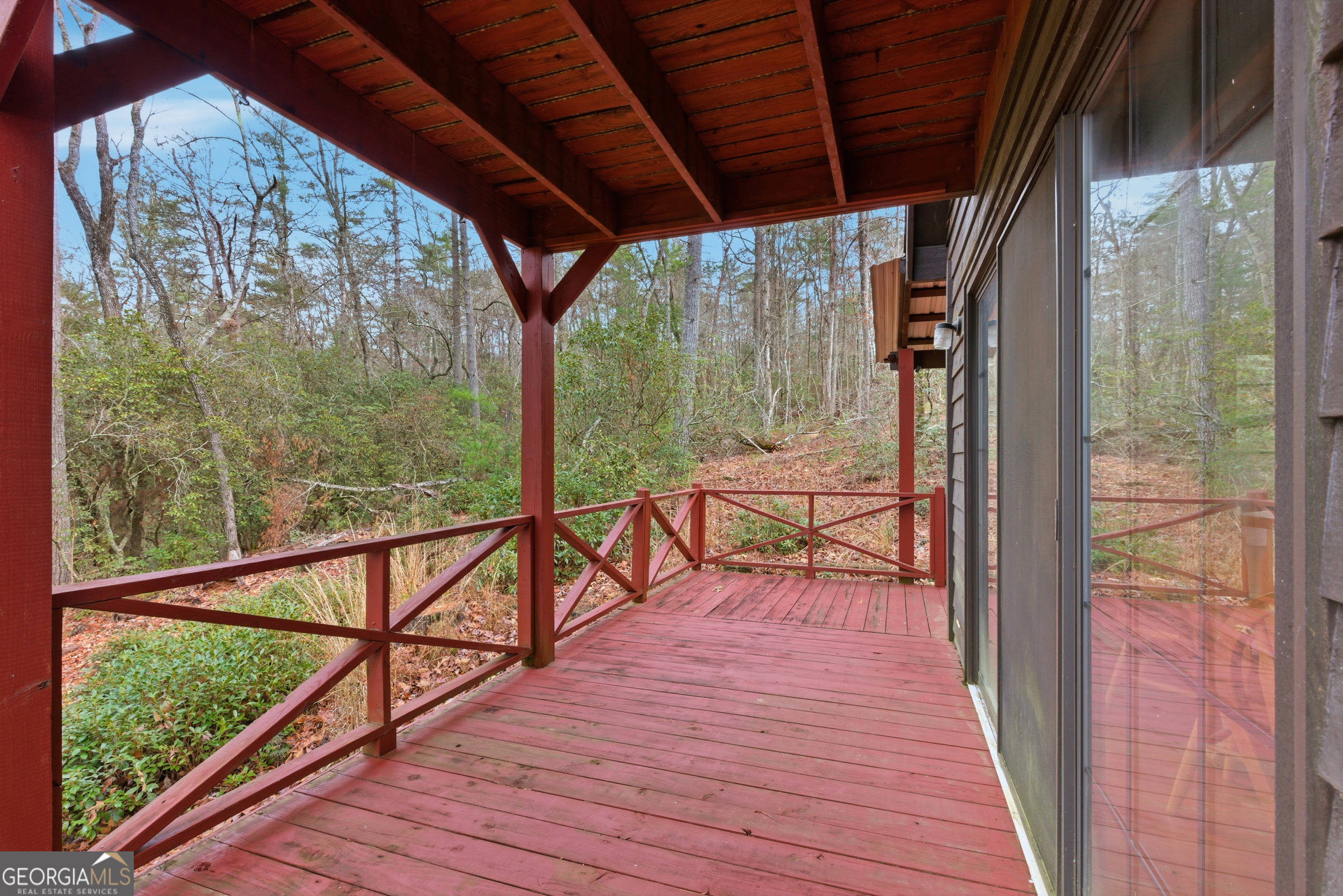 801 Sillycook Trail Clarkesville, GA 30523 - Photo 13 of 47 a view of a balcony with wooden floor
