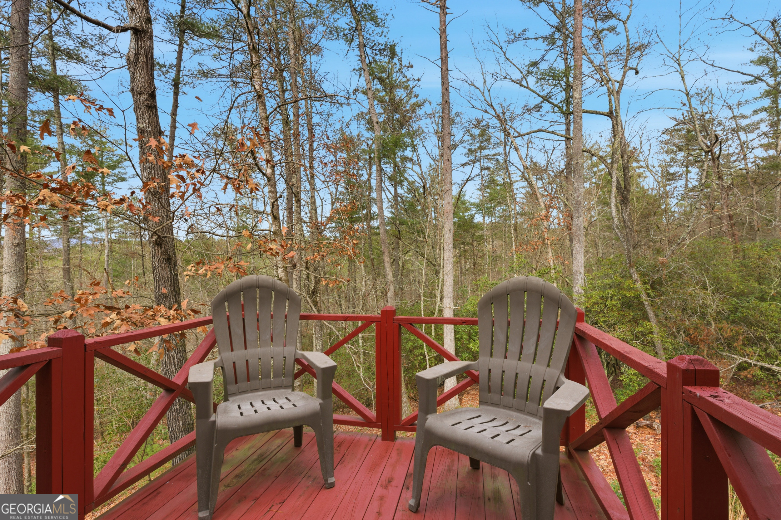 801 Sillycook Trail Clarkesville, GA 30523 - Photo 24 of 47 a view of balcony with wooden floor and outdoor seating