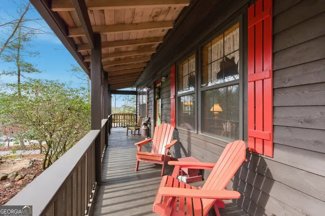 a view of outdoor space with seating