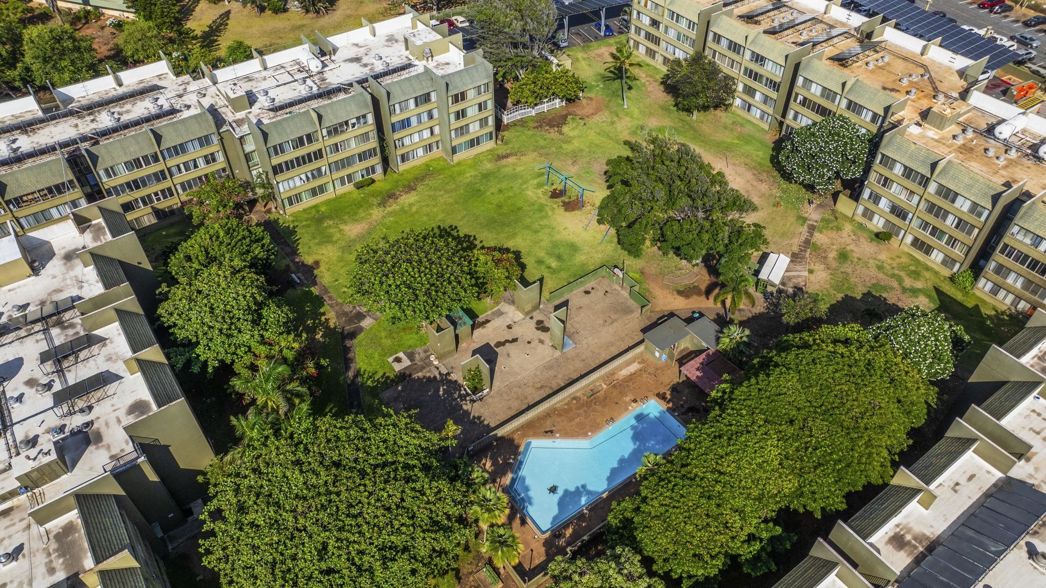 111 Kahului Beach Road, Unit D402 Kahului, HI 96732 - Photo 26 of 27 an aerial view of residential houses with outdoor space