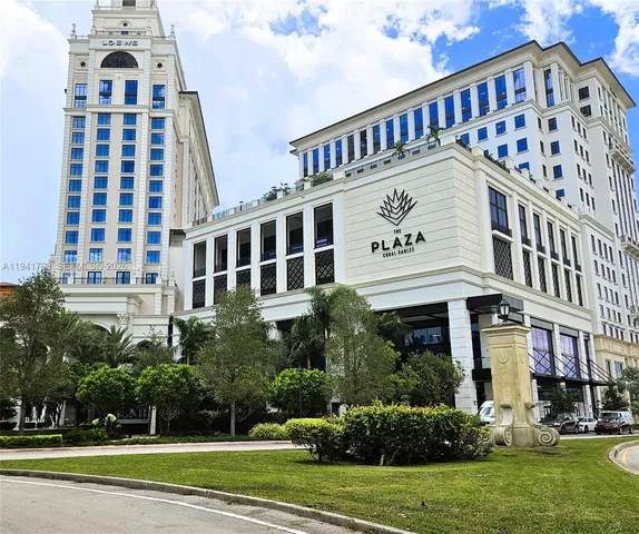 a front view of a building