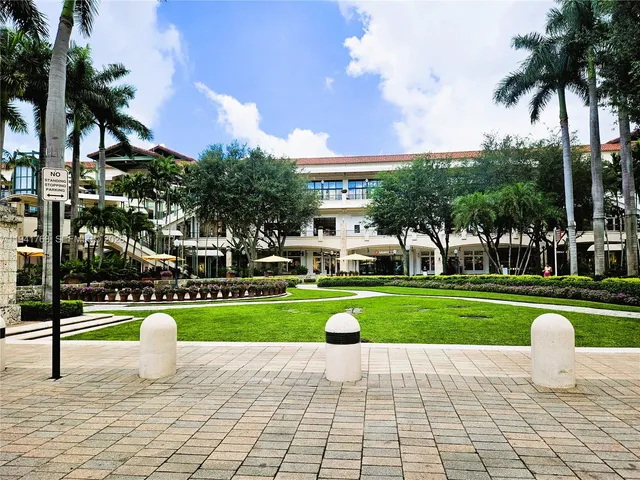 a view of a with palm trees