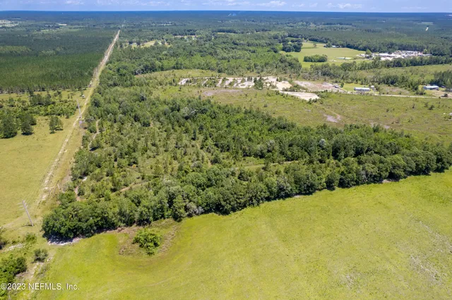a view of a lake with a city