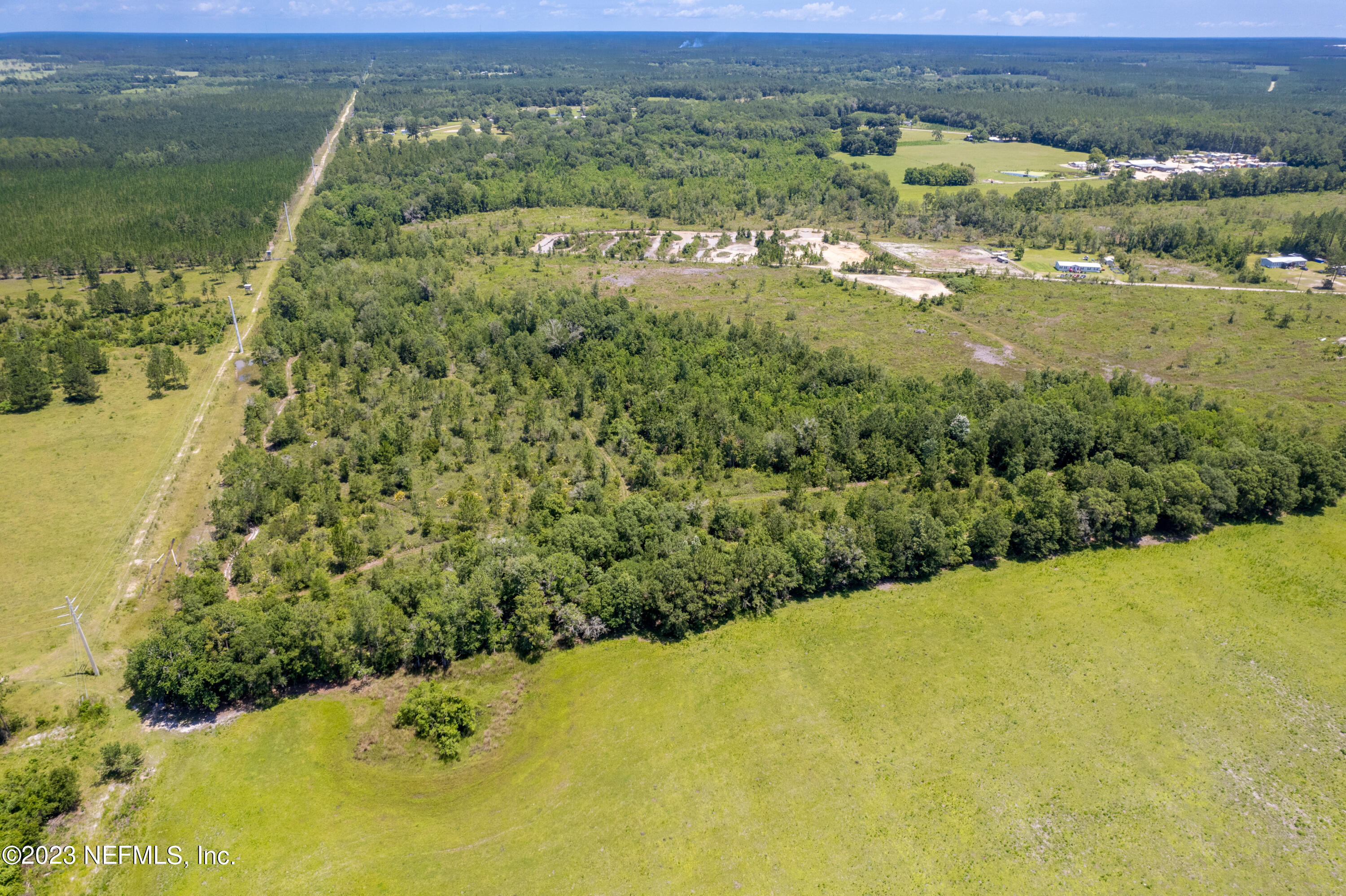 a view of a lake with a city