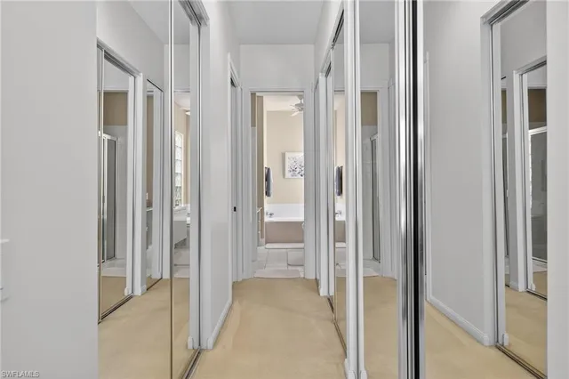 a view of a bathroom with a glass door