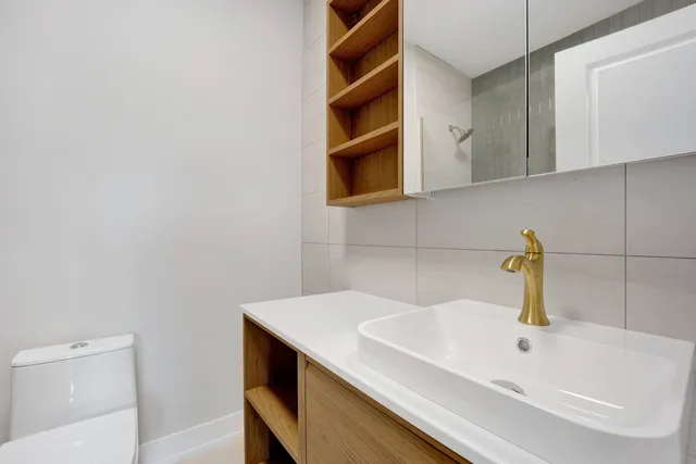 a bathroom with a sink and a toilet