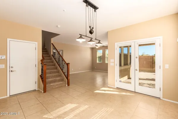 a view of a hallway with entryway