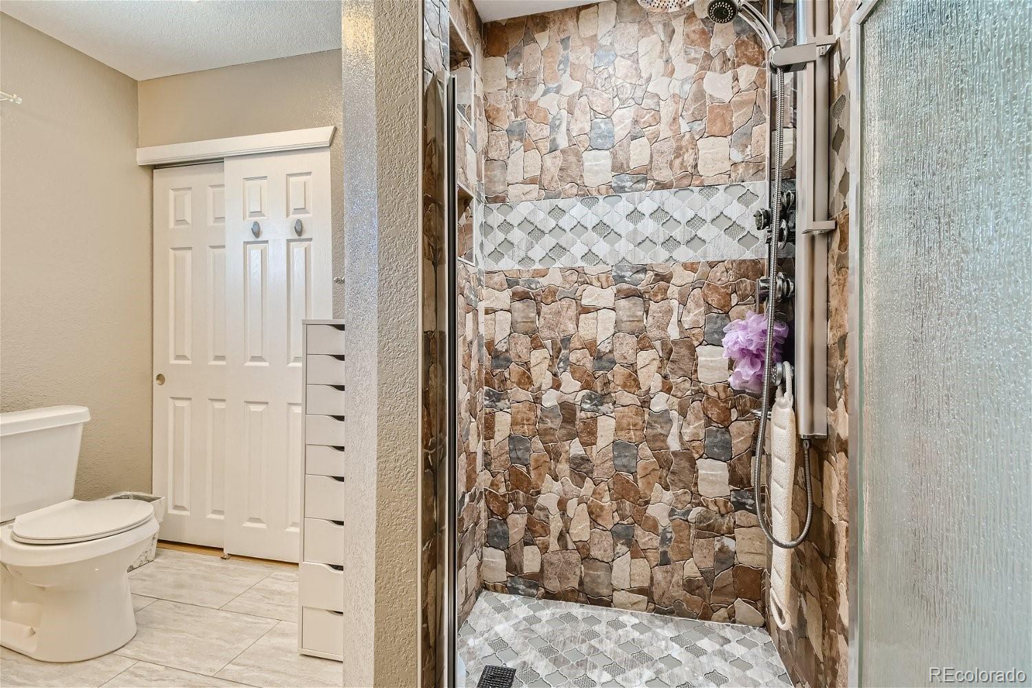 8207 High Street Denver, CO 80229 - Photo 7 of 11 a bathroom with a toilet and shower
