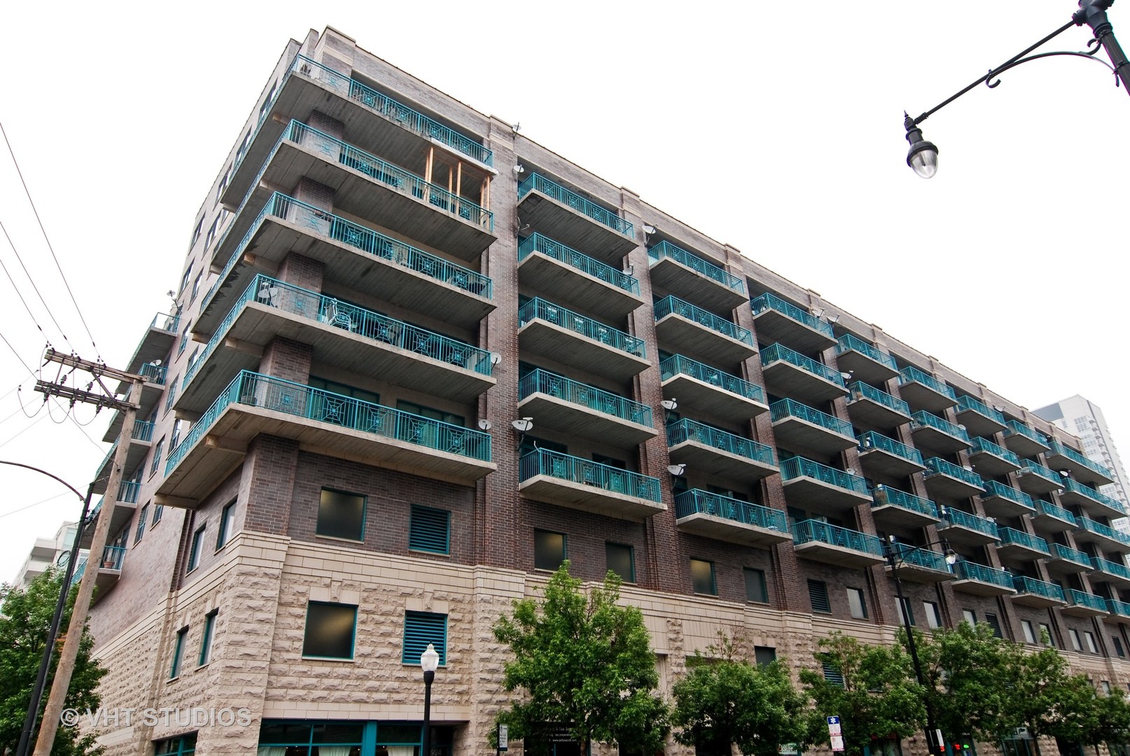 a front view of a building