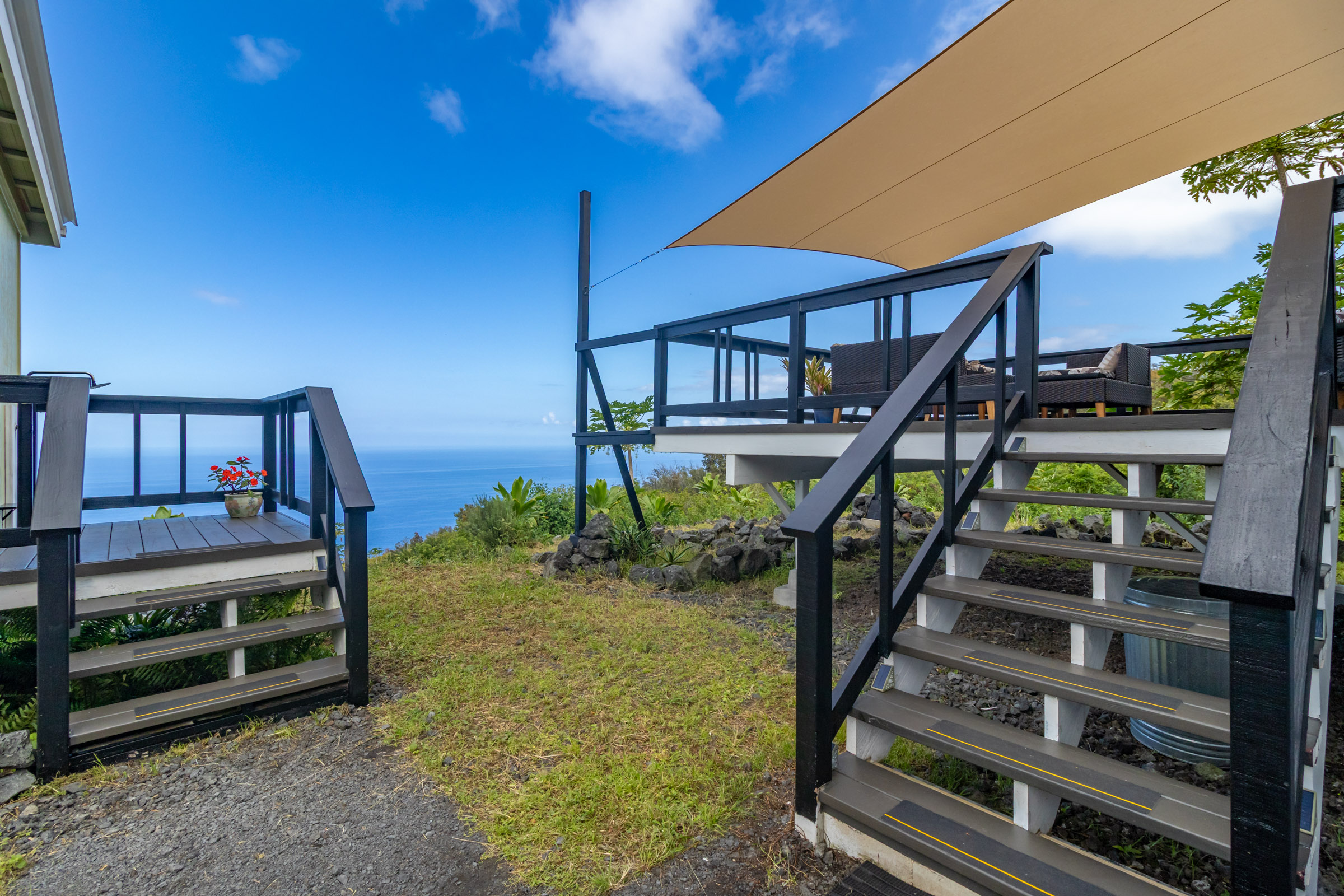 87-2793 Hawaii Belt Road Captain Cook, HI 96704 - Photo 19 of 30 a view of stairs and an outdoor kitchen