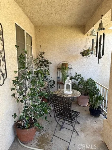 a front view of a house having patio
