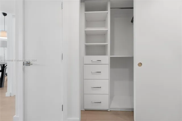 a view of a closet