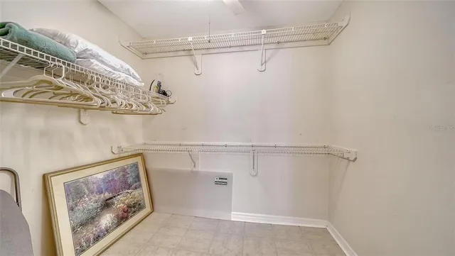 a view of a lake with a garden