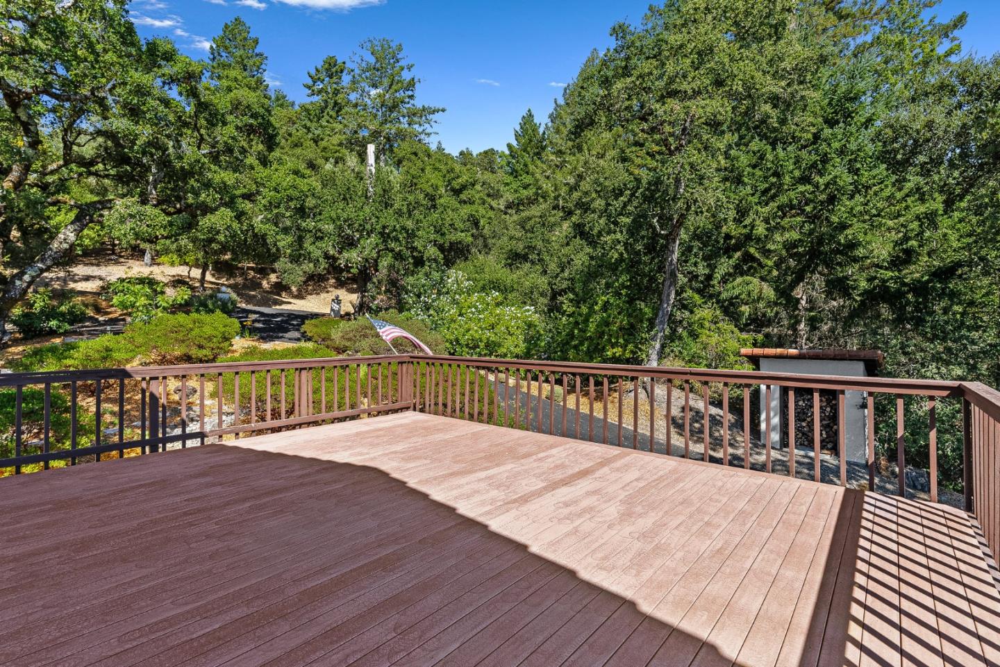 1375 Weston Ridge Road Scotts Valley, CA 95066 - Photo 47 of 68 a balcony with wooden floor