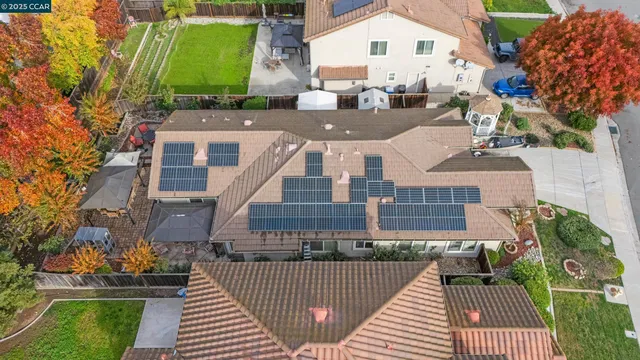 a view of a brick building with many windows