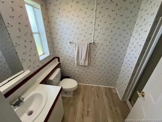 a bathroom with a sink and toilet