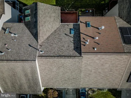 an aerial view of multiple house