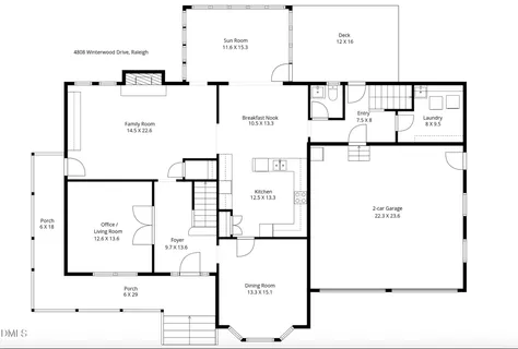 $975,000 | 4808 Winterwood Drive, Raleigh, NC 27613