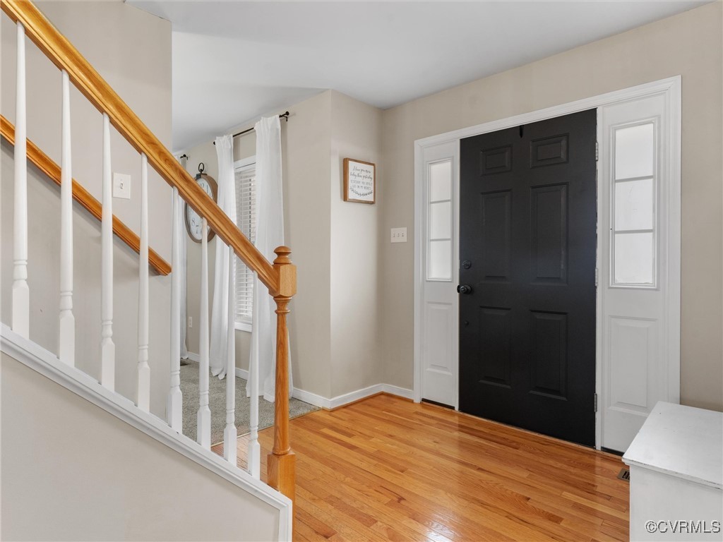 3640 Markey Road Midlothian, VA 23112 - Photo 13 of 42 a view of bedroom with wooden floor and stairs