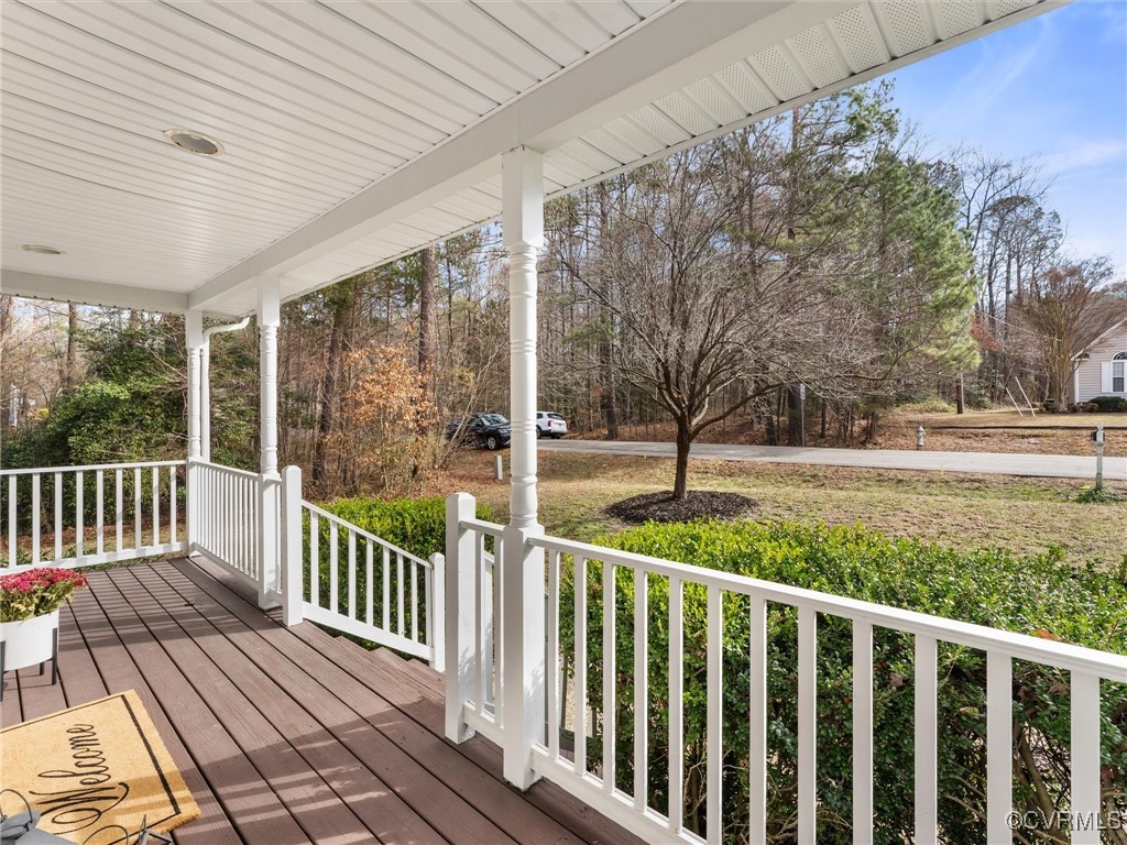 3640 Markey Road Midlothian, VA 23112 - Photo 8 of 42 a view of a deck with wooden floor and fence